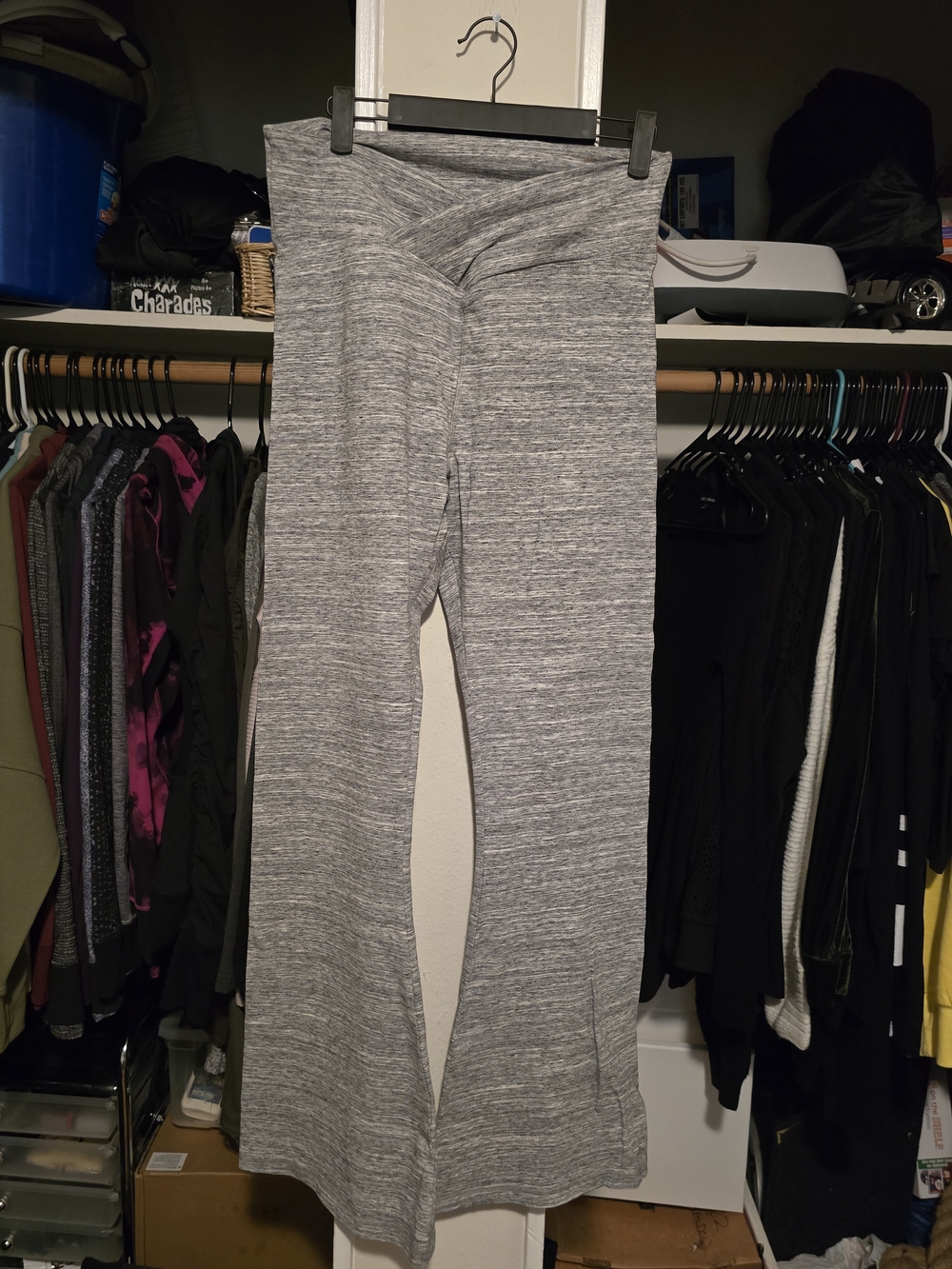 Victorias Secret Heathered Flare Crossover Waistband Leggings